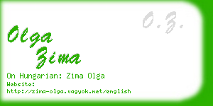 olga zima business card